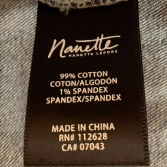 Nanette Women's Sz M Indigo Jean Embordered Dress Fringe Hem NWT - Picture 12 of 12